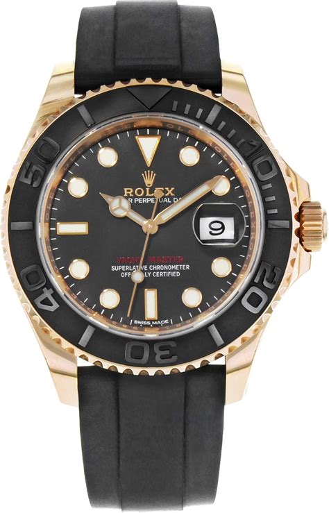 rolex yacht nero con cinturino gomma